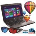 Notebook Positivo com Processador Intel Dual Core, Tela de 14", 4GB de Memória, Gravador de DVD e Windows 8 - 2540m